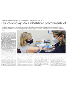 TEST CHILENO AYUDA A IDENTIFICAR PRECOZMENTE EL ALZHEIMER, EL MERCURIO